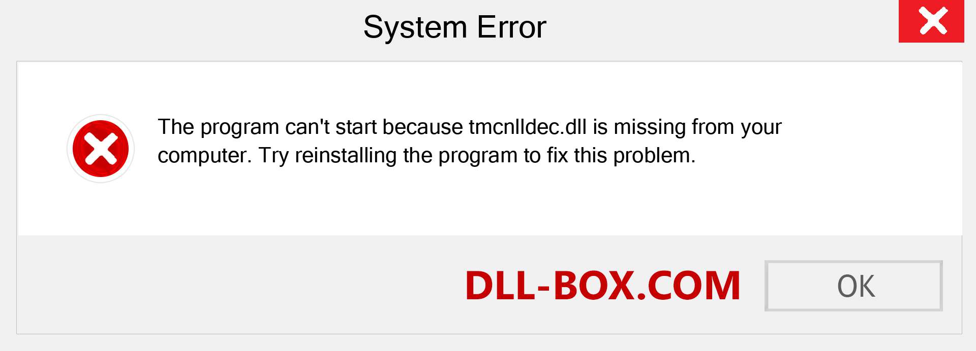  tmcnlldec.dll file is missing?. Download for Windows 7, 8, 10 - Fix  tmcnlldec dll Missing Error on Windows, photos, images